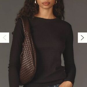 Pilcro for Anthropologie Textured Rib Layering Top